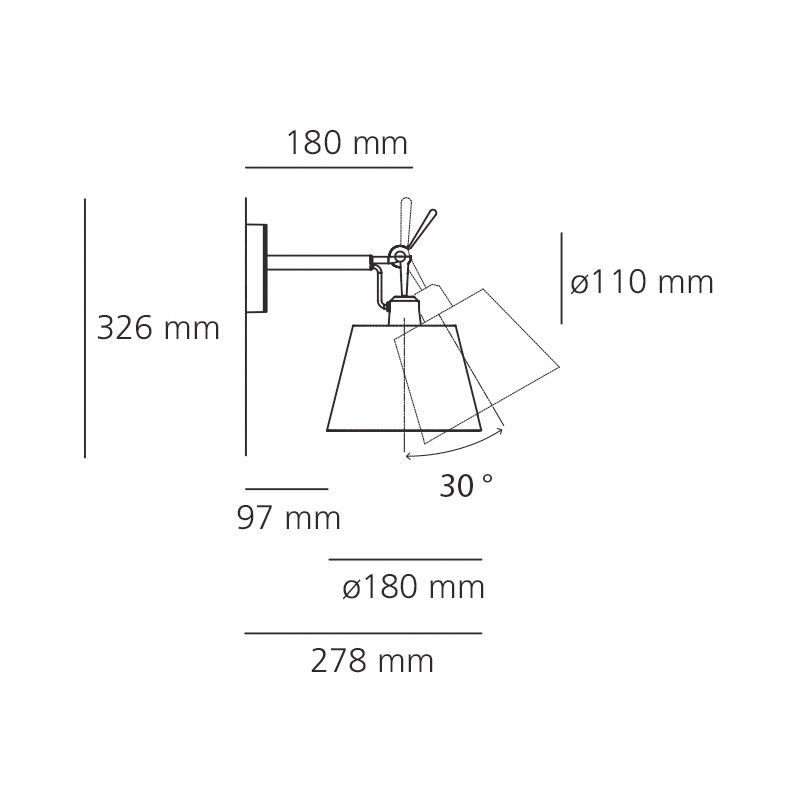 Artemide Tolomeo Parete Diffusore 18