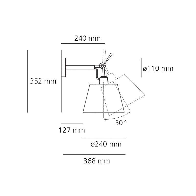 Artemide Tolomeo Parete Diffusore 24