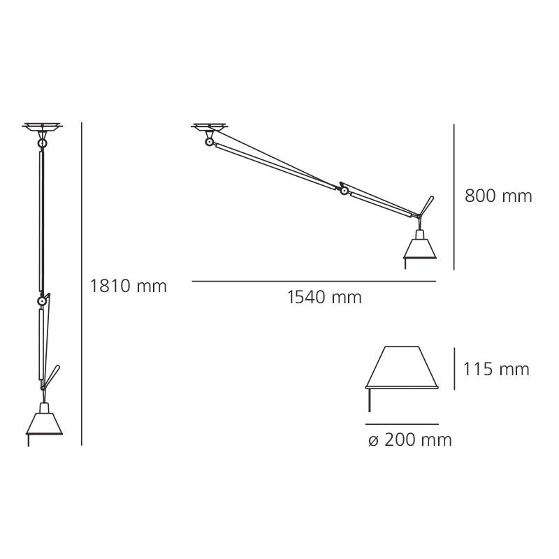 Artemide Tolomeo Sospensione Decentrata