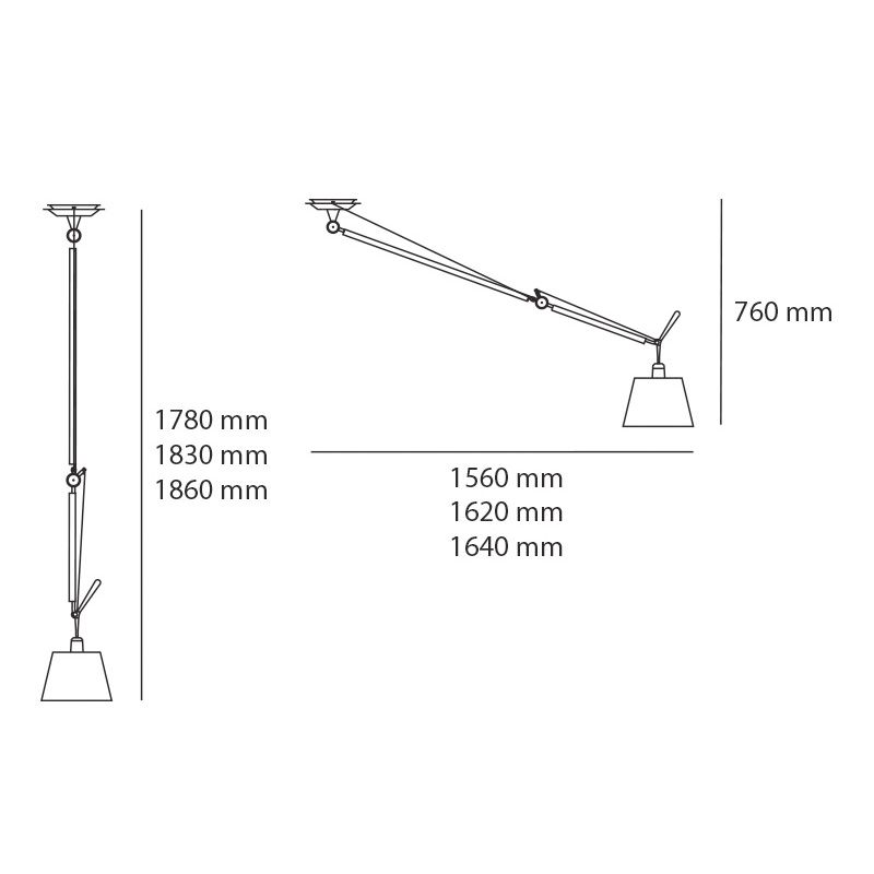 Artemide Tolomeo Sospensione Decentrata