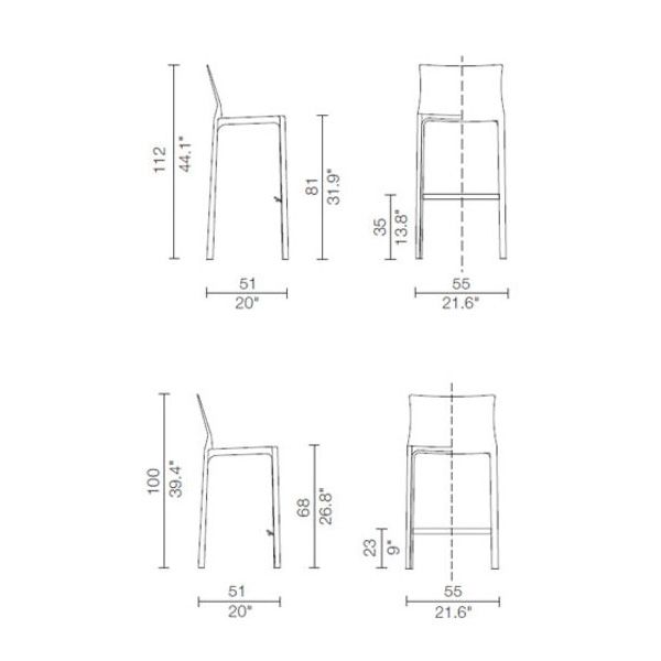 Cassina Cab Barhocker Cassina Cab Barhocker