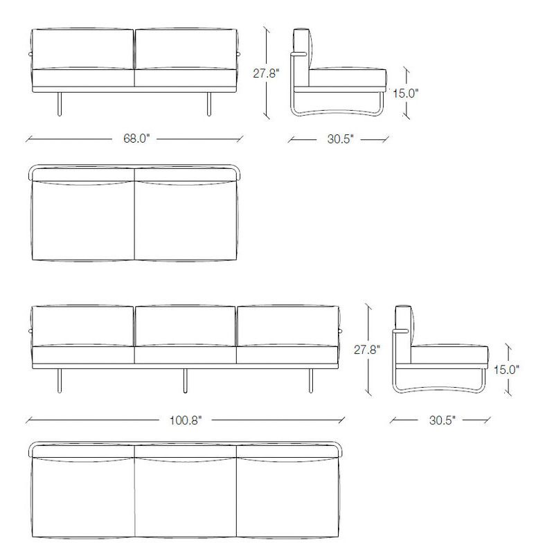 Cassina Le Corbusier LC5 Sofa Cassina Le Corbusier LC5 Sofa