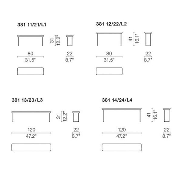 Cassina Torei Beistelltisch