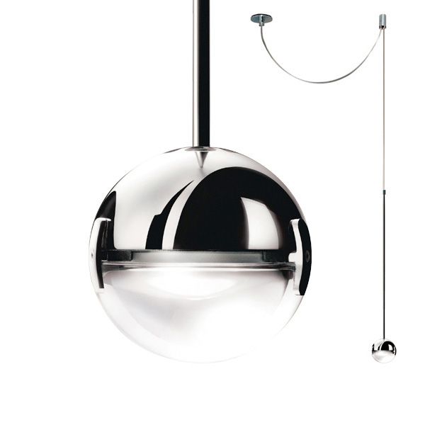 Convivio New LED Sopratavolo Decentrata Chrom Satinierte Linse Convivio New LED Sopratavolo Decentrata Chrom Satinierte Linse