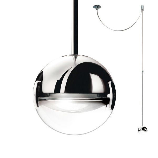 Convivio New LED Sopratavolo Decentrata Chrom Transparente Linse Convivio New LED Sopratavolo Decentrata Chrom Transparente Linse