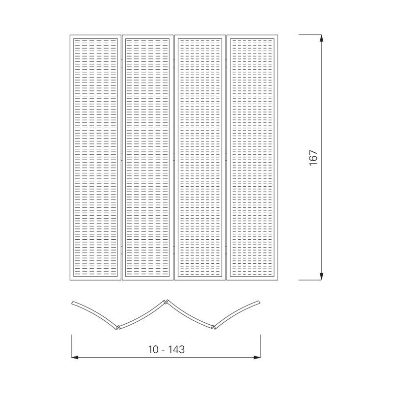 Abmessungen Trennwand Folding Screen von Classicon Abmessungen Trennwand Folding Screen von Classicon