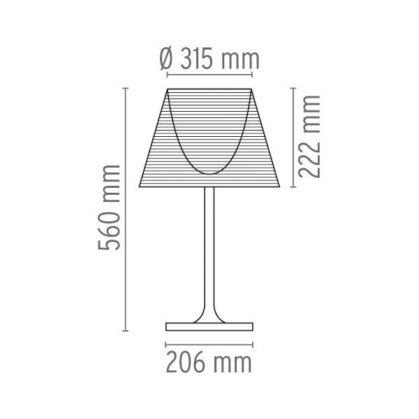 Flos KTribe T1 Abmessungen Flos KTribe T1 Abmessungen
