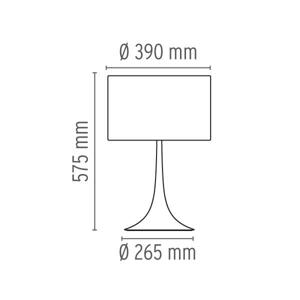 Flos Spun Light T1 Tischleuchte Größe