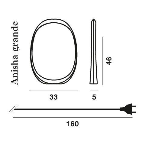 Größe der Anisha Grande von Foscarini Größe der Anisha Grande von Foscarini