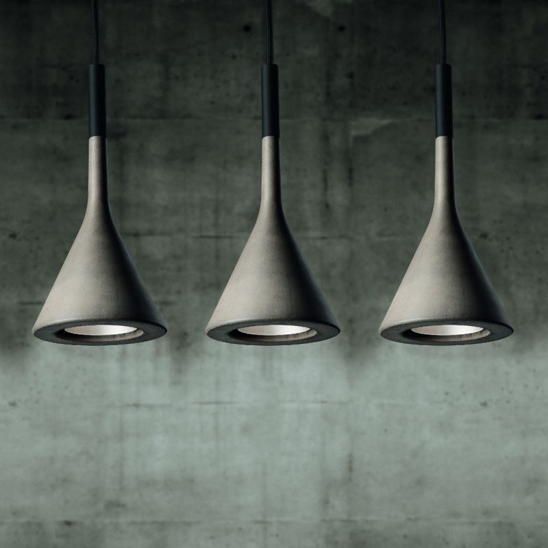 Pendelleuchte Aplomb Sospensione in grau als Trio von Foscarini