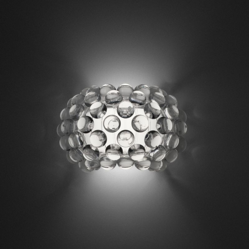 Foscarini Caboche Parete Piccola Trasaparente eingeschaltet Foscarini Caboche Parete Piccola Trasaparente eingeschaltet