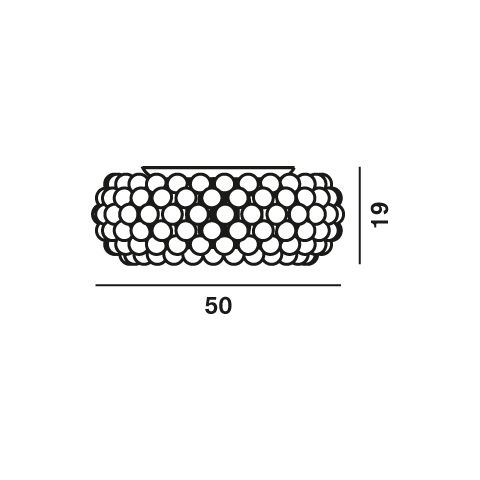 Abmessungen der Caboche Soffitto von Foscarini 