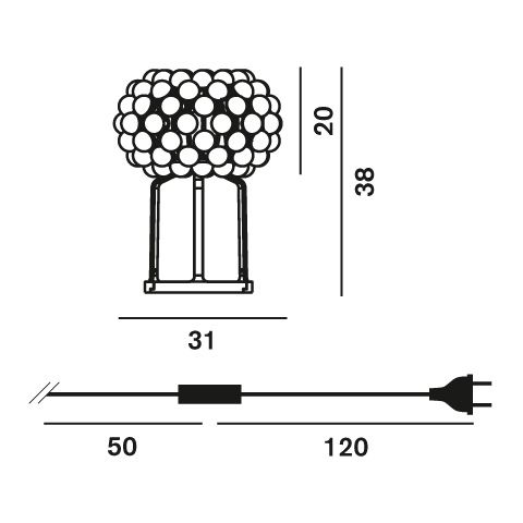 Foscarini Caboche Tavolo Piccola Größe Foscarini Caboche Tavolo Piccola Größe