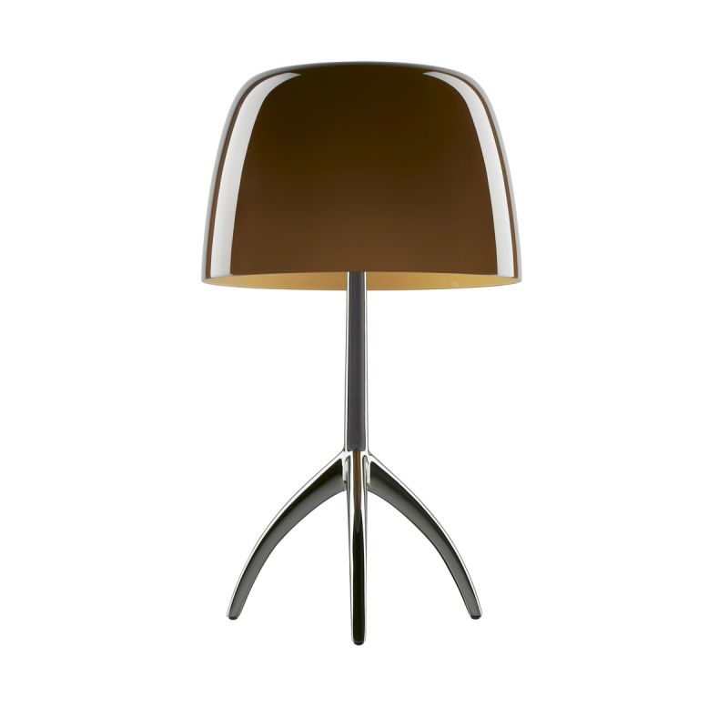 Foscarini Lumiere Tavolo Piccola Tischleuchte mit Bernstein-Schirm