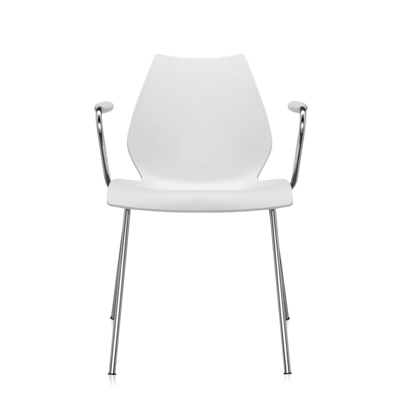 Kartell Maui Armlehnstuhl zinkweiß