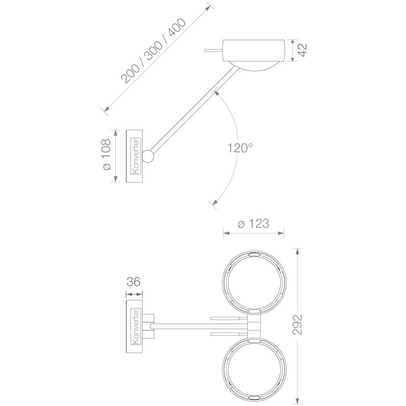 Occhio Sento LED Parete Doppio