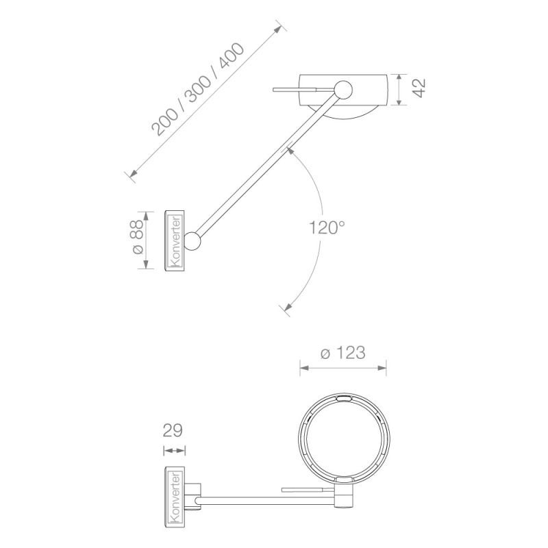 Occhio Sento LED Parete Singolo