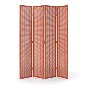 Trennwand Folding Screen in chinarot von Classicon - Design von Eileen Gray