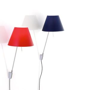Luceplan Costanzina Wandleuchte Paar blau und rot