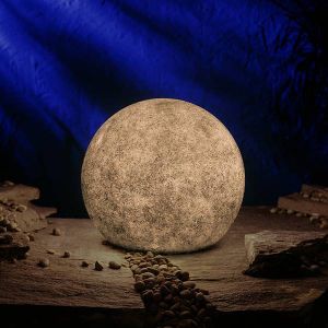 Moonlight Außenleuchte Kugelleuchte Granit Dunkel eingeschaltet