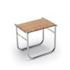 Cassina 9 Tabouret de salle de bains Hocker Rattan, Gestell verchromt