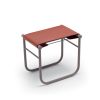 Cassina 9 Tabouret de salle de bains Hocker Kernleder rot, Gestell schlamm lackiert