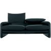 Cassina Maralunga 40 Sofa 2-Sitzer 190x86cm Leder Scozia schwarz