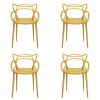 Kartell Masters Armlehnstuhl (4er-Set) senf