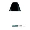 Luceplan Costanza Tavolo Alu Teleskop aluminium, Touch-Dimmer, inkl. Schirm schwarz
