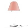 Luceplan Costanzina Tavolo Tischleuchte (Körper aluminium) inkl. Schirm mystisches Rosa
