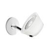 Occhio lei Parete weiß glänzend, Body chrom,  ring/cover weiß-glänzend